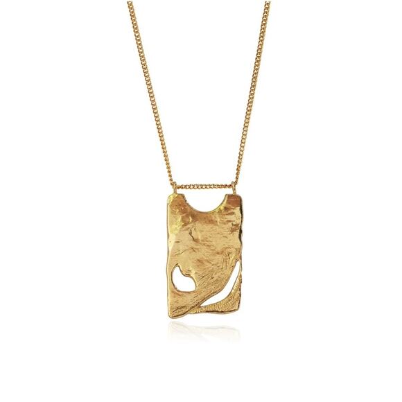 NEW Anthropologie Two Lands Pendant Necklace